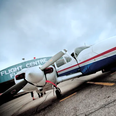 Airplane At Flight Center